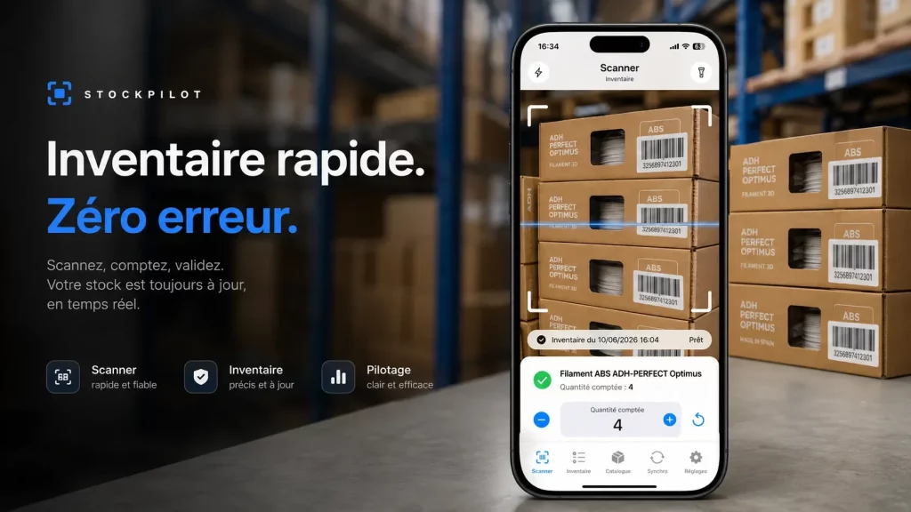 StockPilot : l’application d’inventaire iPhone pour compter vos produits simplement