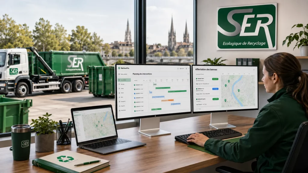 Location de bennes à Bordeaux : comment SER gagne en productivité avec BennesPro sur Mac. Guide en 7 points